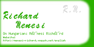 richard menesi business card